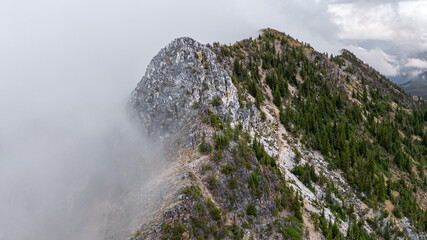 Rocky Mountain with Valley Fog