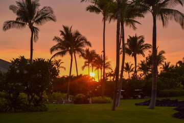 Obraz na płótnie Canvas ハワイ島の夕暮れ