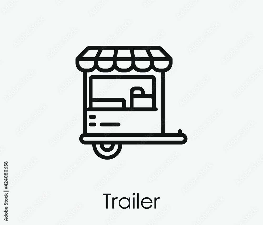 Poster trailer vector icon. editable stroke. linear style sign for use on web design and mobile apps, logo.