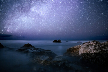 Star Filled Sky at the edge of the world on Island