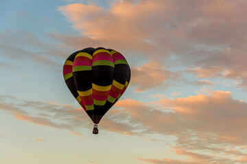 Hot Air Balloon on the Morning Clouds