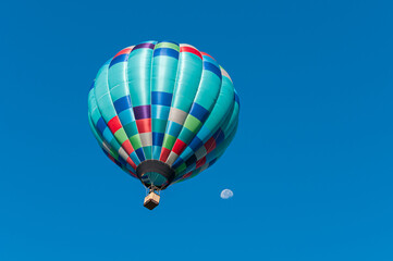 Hot Air Balloon and the Moon