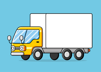 Delivery truck cartoon vector
