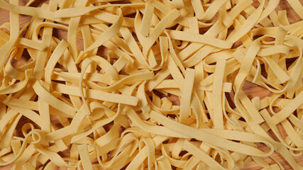 Italian pasta in top-down close up view - beautiful background - studio photography