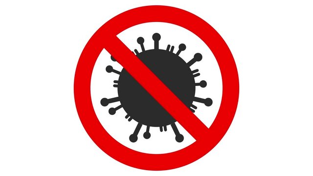 ウイルスを禁止するアイコン動画