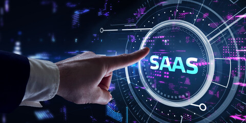 Software as a Service SaaS. Software concept. Business, modern technology, internet and networking concept.