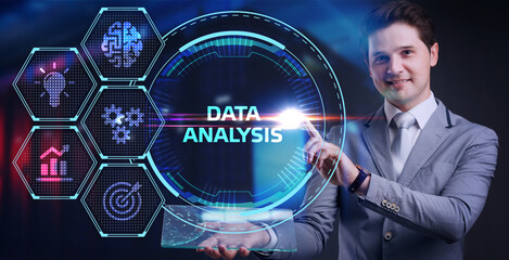 Data Analysis for Business and Finance Concept. Information report for digital business strategy. Business, technology, internet and networking concept.