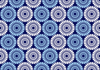 African circle fabric pattern, picture art and abstract background.