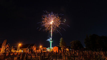 fireworks in the city