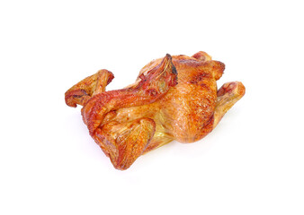 roasted chicken on a white background