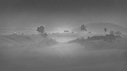 fog on the hill