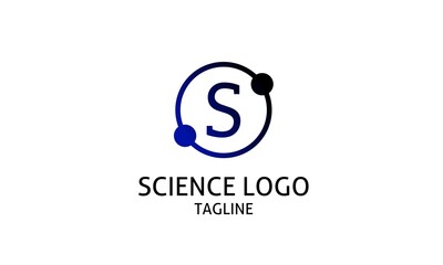 Obraz premium abstract circle connection minimalist letter S logo design for science, technology, professional bussines