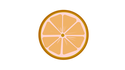 Grapefruit illustration with white background