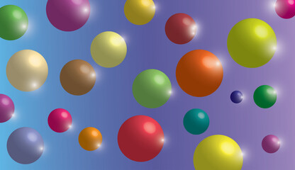 4K Wallpaper of  colorful Bubbles with amazing Background Abstract Wallpapers