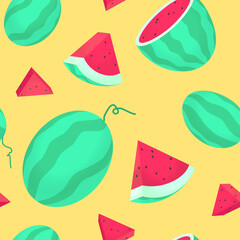 Watermelon seamless background