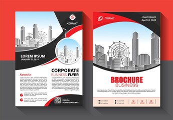 Brochure design, cover modern layout, annual report, poster, flyer in A4 with colorful triangles, geometric shapes for tech, science, market with light background