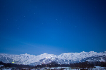 snow covered mountains