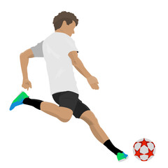 soccer player kicking ball, Soccer, 