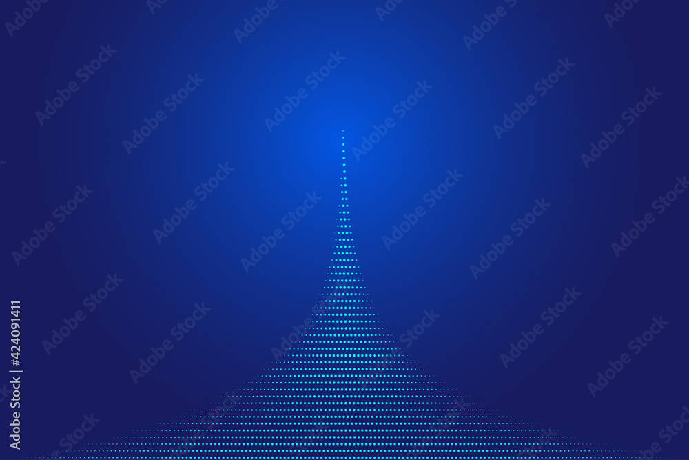 Poster the micro particles converge upwards into the big data background of internet science and technology
