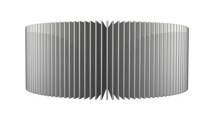 CPU , electronic , mechanical cooling heat sink . Radial fins. 3d render illustration Isolated on white background. 