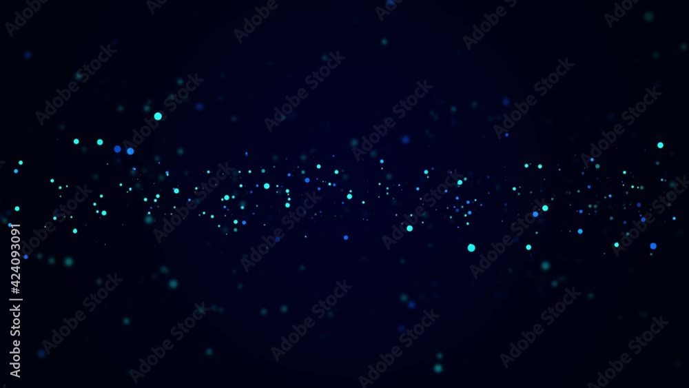 Poster abstract dust particles background. bokeh particles background loop. natural organic dust start blin