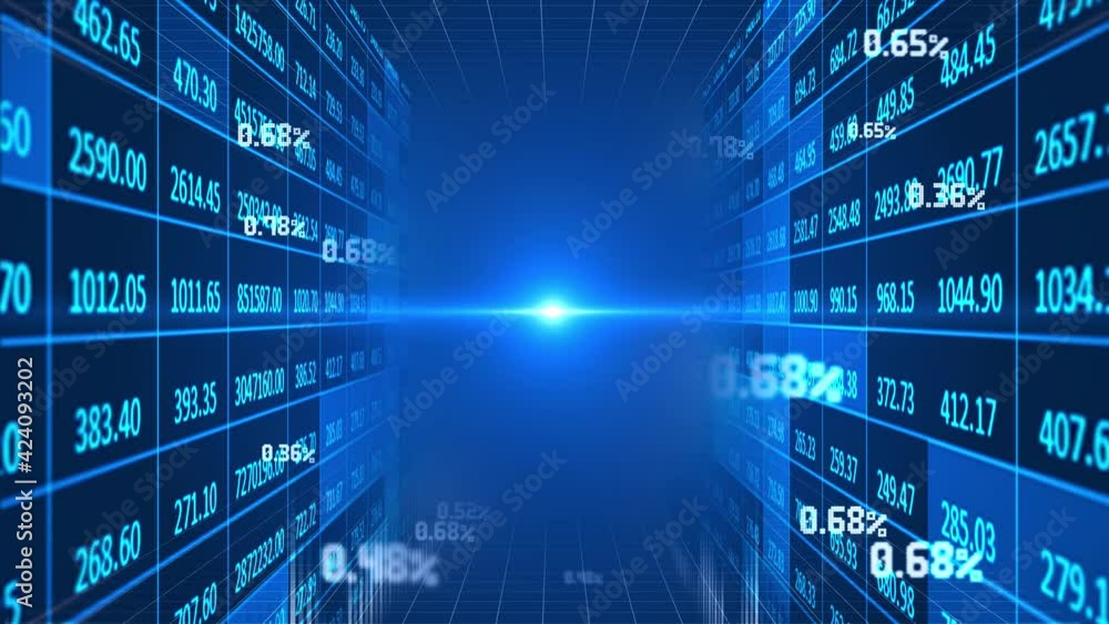Aufkleber stock market graph or forex trading chart for business and financial loop background. reports and in