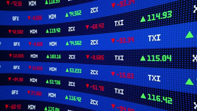 Stock Index Charts High Frequency Trading Stock Trading Futures Cryptocurrencies. stock exchange market information with data of price, change, and volume. Animation. Financial indexes .