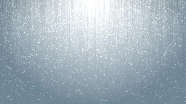 4K Clean White Abstract motion background shining silver particles Animation. Shimmering, glittering, sparkling with bokeh. logo titles in award, wedding, presentation backdrops, corporate.
