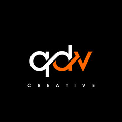 QDV Letter Initial Logo Design Template Vector Illustration