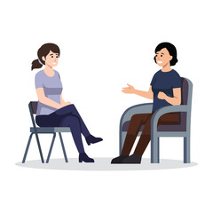 Obraz premium Psychology service consultation talking to psychologist, private counseling family psychology concept. Psychologist woman patient in therapy session in cabinet. Website landing 