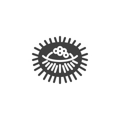 Sea urchin food vector icon