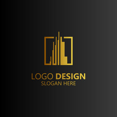 luxury building logo design template