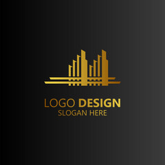 luxury apartment and buildings logo design