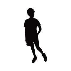 a boy body silhouette vector