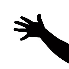 a hand silhouette vector