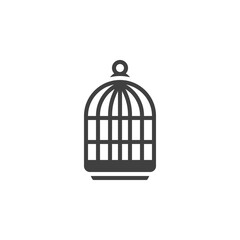 Bird cage vector icon