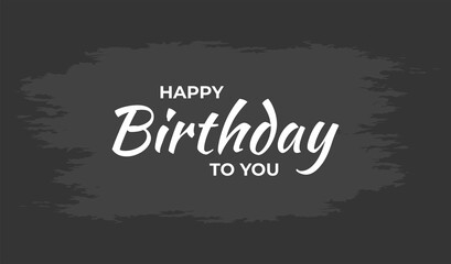 Fototapeta na wymiar happy birthday typographic font elegant birthday card Congratulations