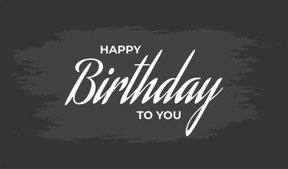 Obraz premium happy birthday typographic font elegant birthday card Congratulations