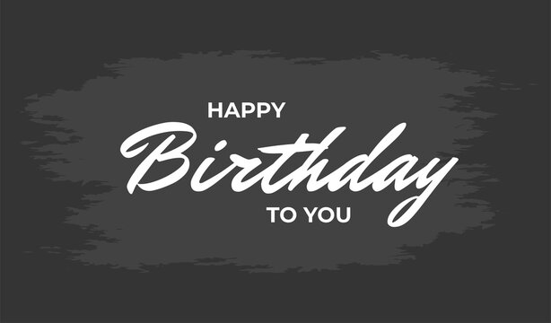 happy birthday typographic font elegant birthday card Congratulations