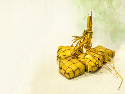 illustration of Ketupat (rice dumpling)