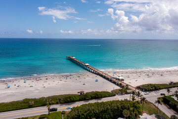 Juno Beach Fishing Pier Florida USA aerial photo