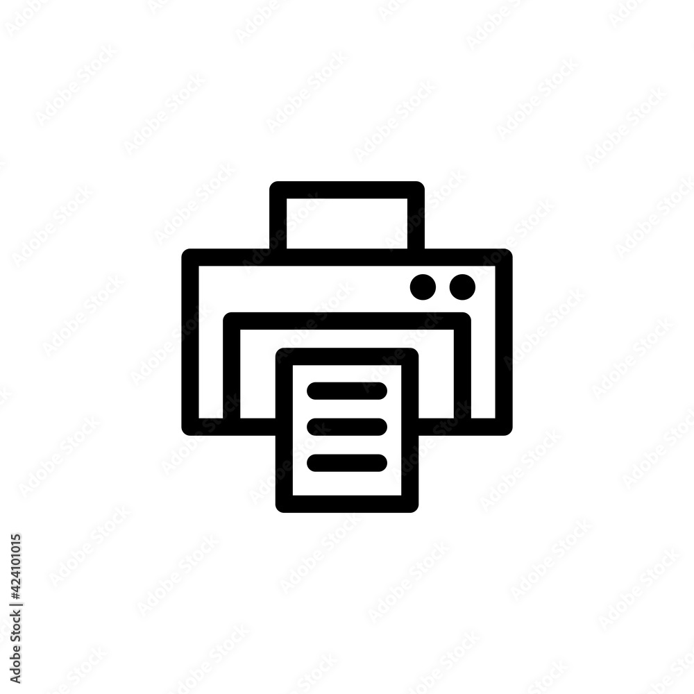 Poster printer line icon. the icon can be used for application icon, web icon, infographic. all types of pr