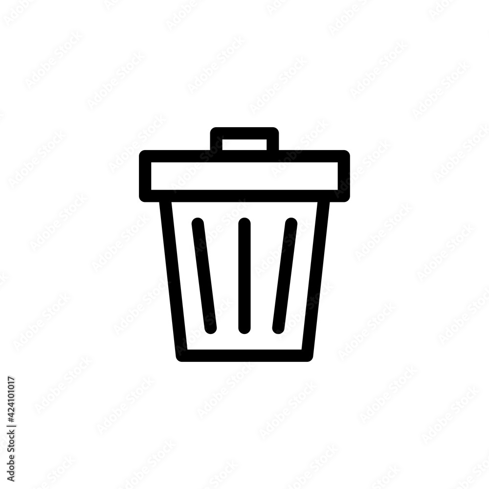 Aufkleber trash can line icon. the icon can be used for application icon, web icon, infographic. all types of 