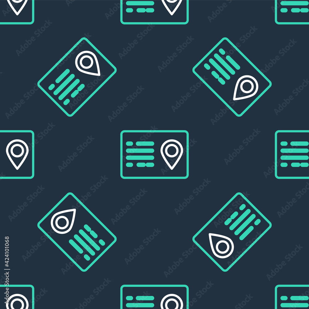 Poster line address book icon isolated seamless pattern on black background. telephone directory. vector