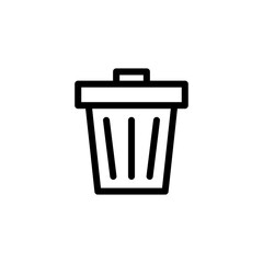 Trash can line icon. the icon can be used for application icon, web icon, infographic. All types of print. Editable stroke. Design template vector
