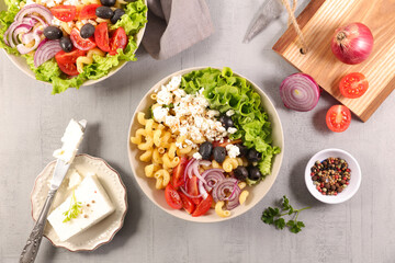 vegetable salad with fresh ingredient