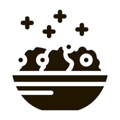 porridge dish glyph icon vector. porridge dish sign. isolated symbol illustration