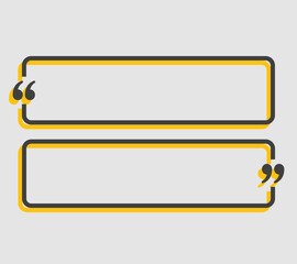 Quote bubble text with bracket, vector banner