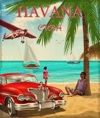 Havana retro poster.