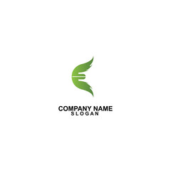 simple and cool letter E vector logo